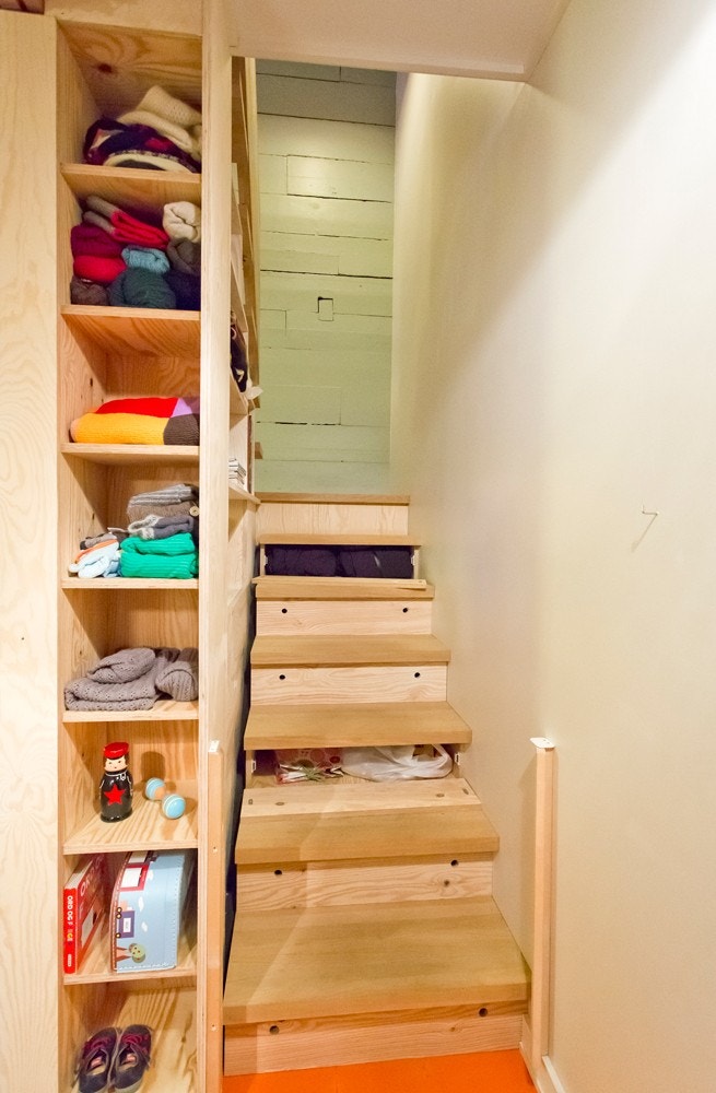 Lagringsplass i opptrinnene Galleribilde