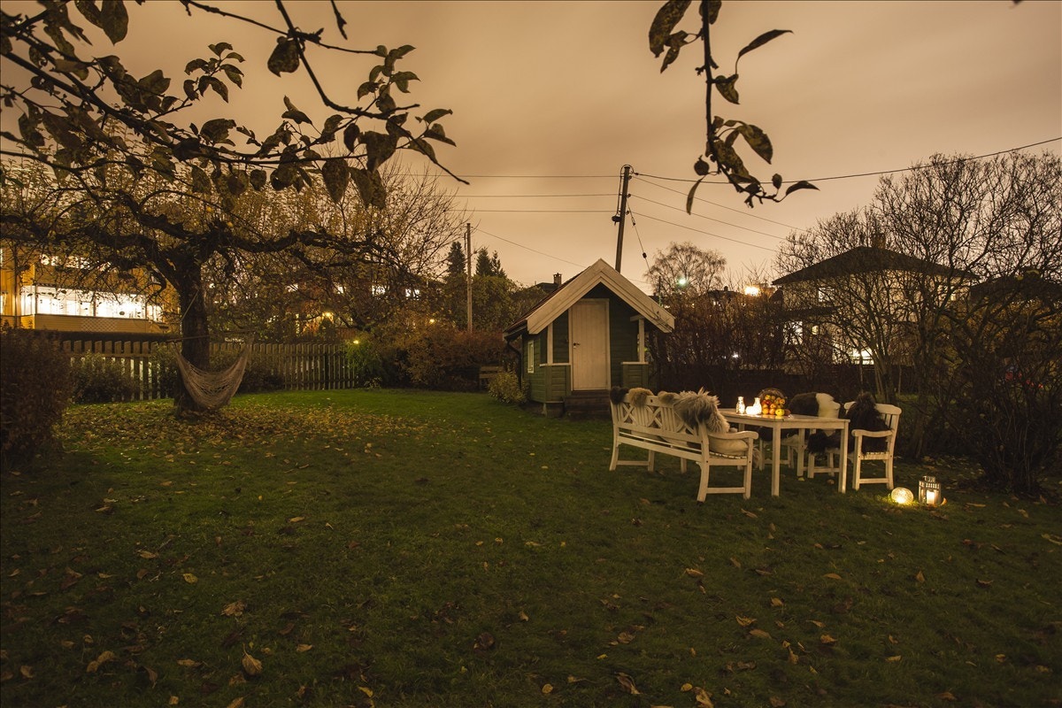 Kveldsbilde fra tomten/hagen Galleribilde