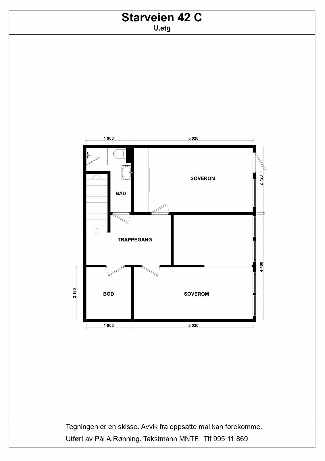 Plantegning underetasje Galleribilde