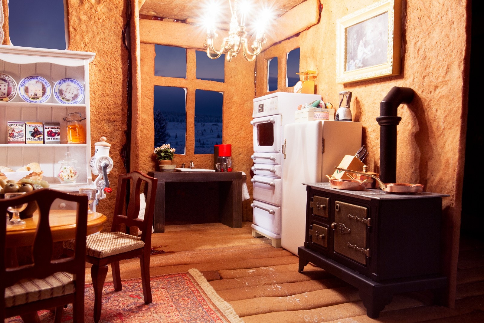 Åpen og søt kjøkkenløsning som gir en vann i munnen. Galleribilde