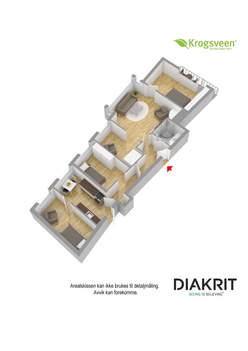 Plantegning 3D Galleribilde