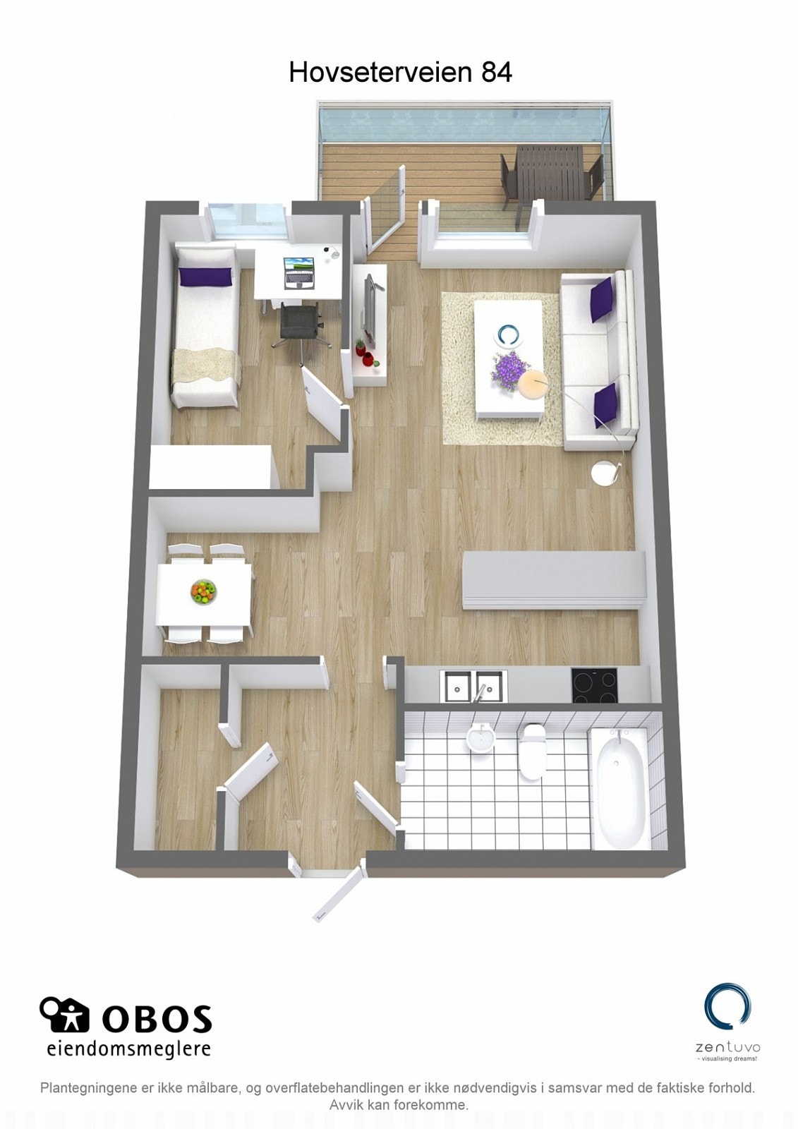 Floorplan letterhead - Hovseterveien 84 - Hovseterveien 84 - 3D Floor Plan (1) Galleribilde