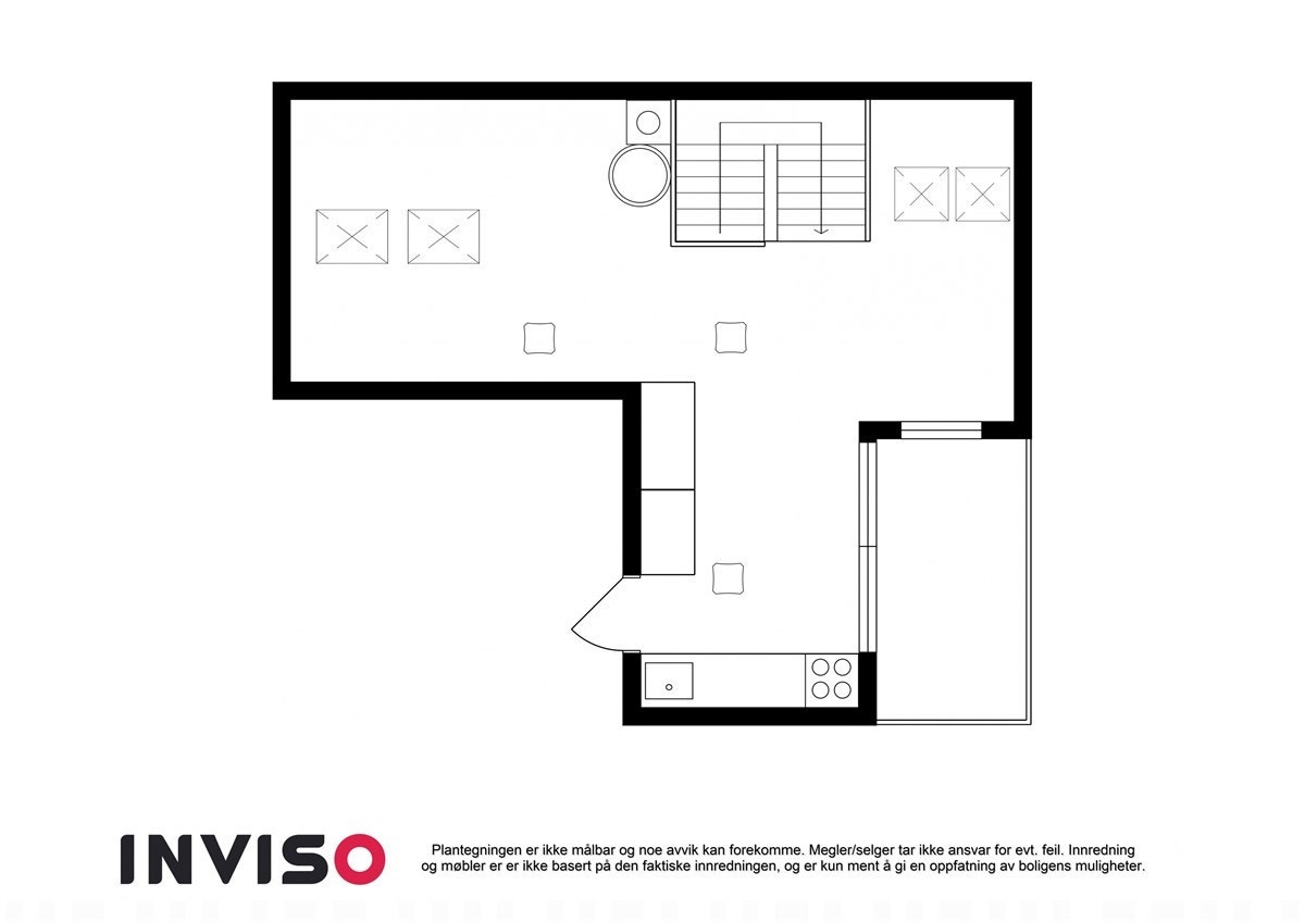 2D planskisse av fjerde etasje. Galleribilde