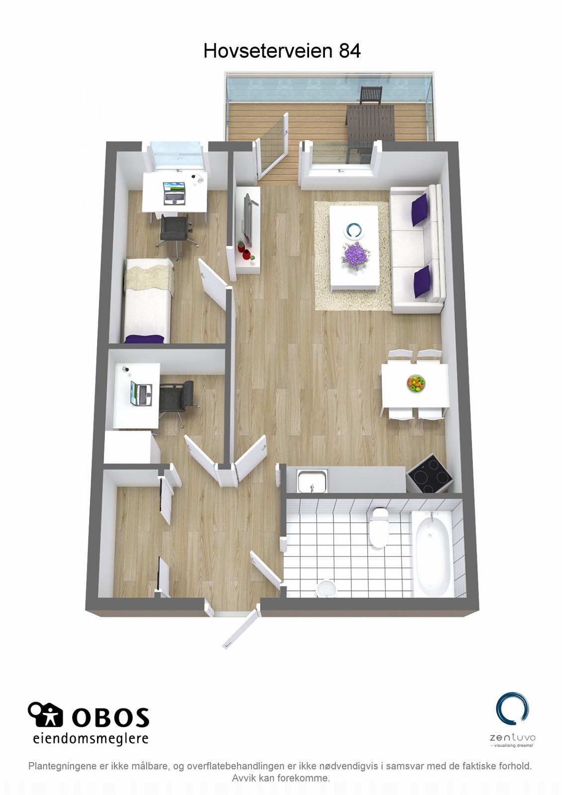 3D plantegning Galleribilde