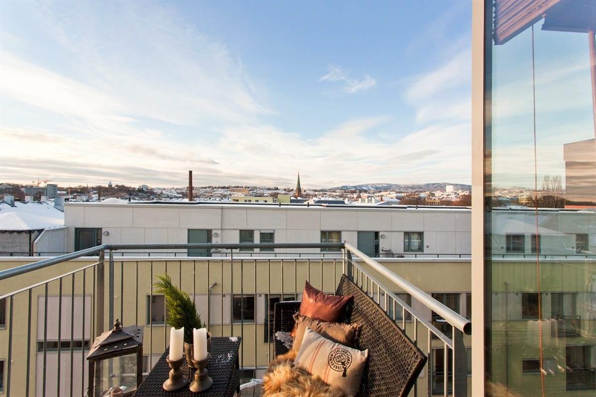 Utsikt fra balkongen Galleribilde