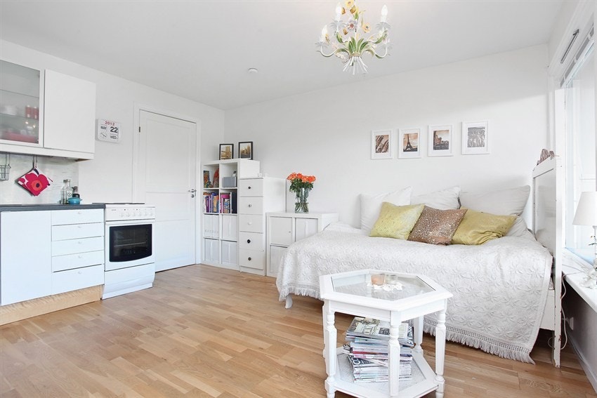 Stue med åpen kjøkkenløsning Galleribilde