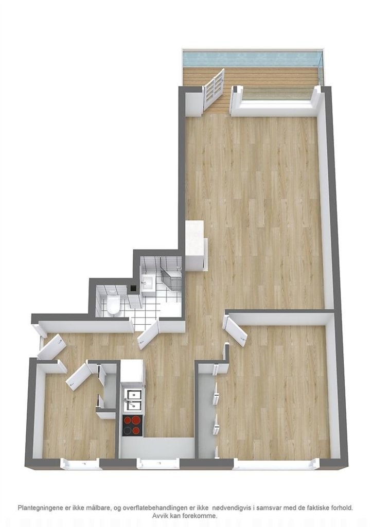 3D plantegning Galleribilde
