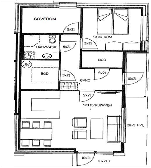 Praktisk layout med to soverom og to bod Galleribilde