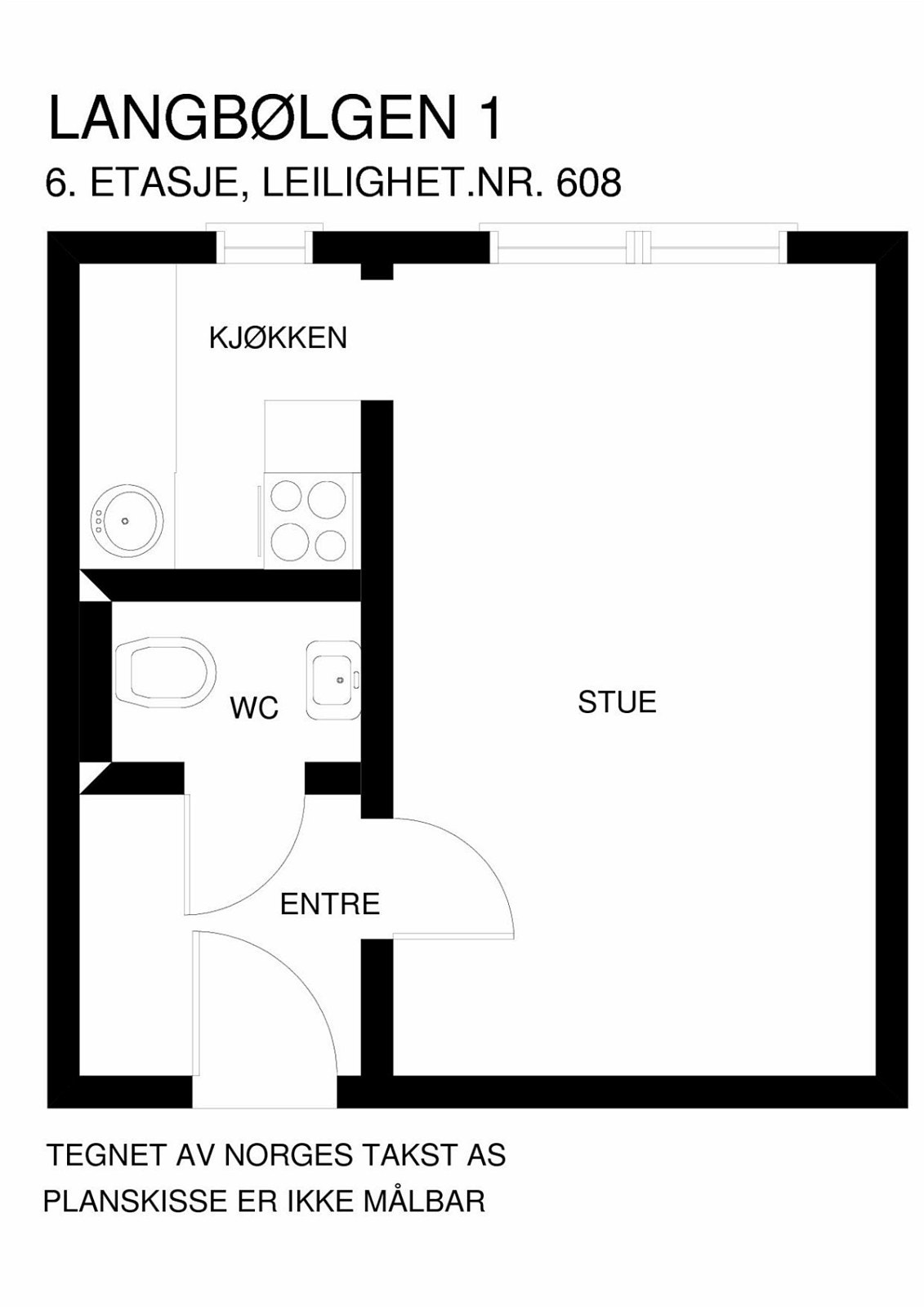 Langbølgen 1 - Plantegning. Galleribilde