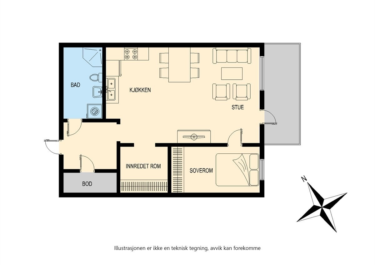 Plantegning 2D - Ikke målbar Galleribilde
