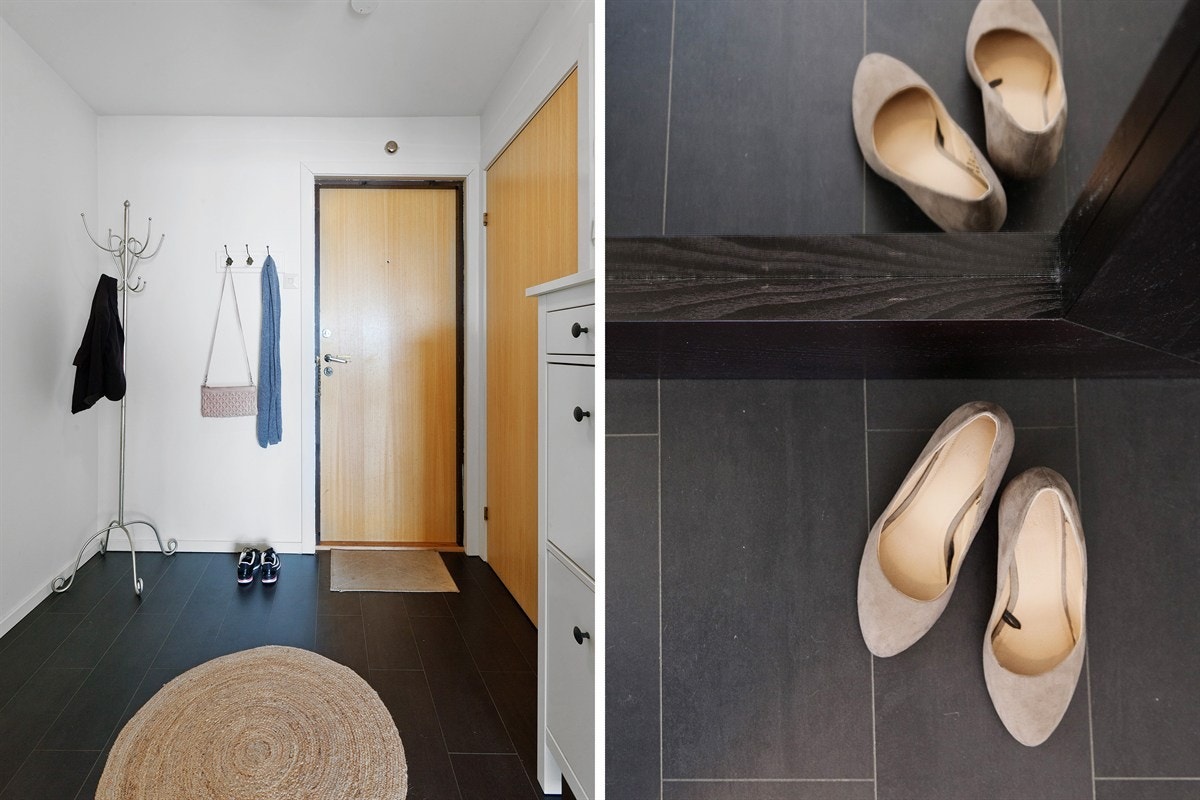 Entreen med nyere lamiantgulv Galleribilde