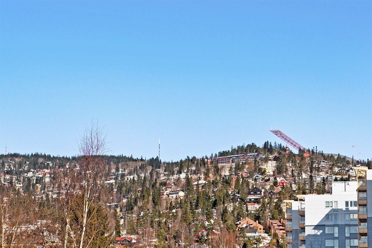 Flott utsyn mot Holmenkollen Galleribilde