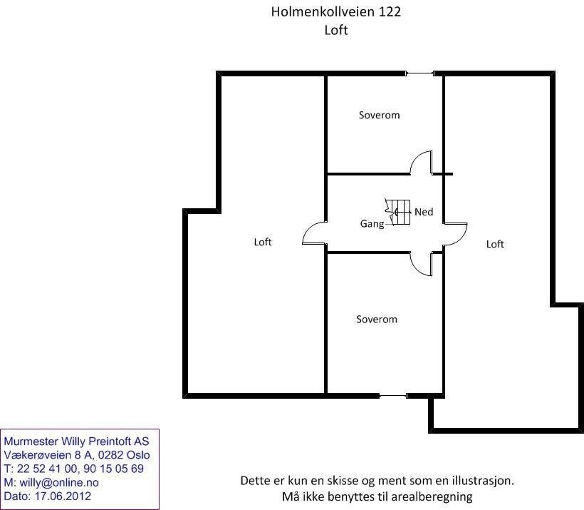 Plantegning loft Galleribilde