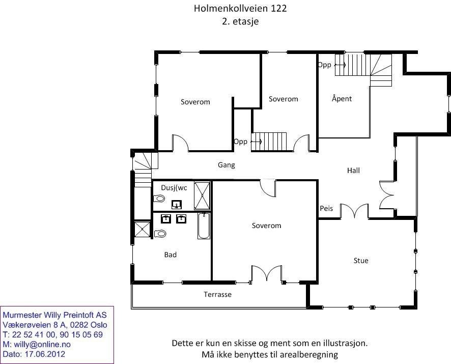 Plantegning 2. etasje Galleribilde