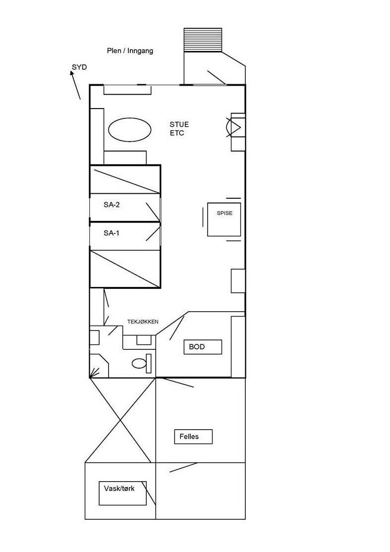 enkel skisse uten målestokk over arealet. Galleribilde