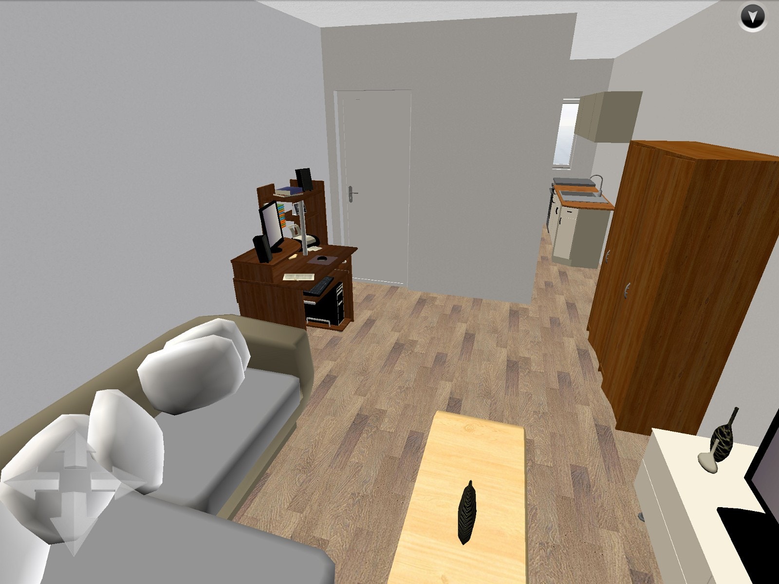 Animasjonsbilde fra stue. Galleribilde