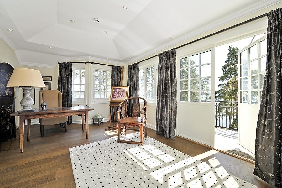 Masterbedroom med direkte utgang terrasse - kistetak Galleribilde