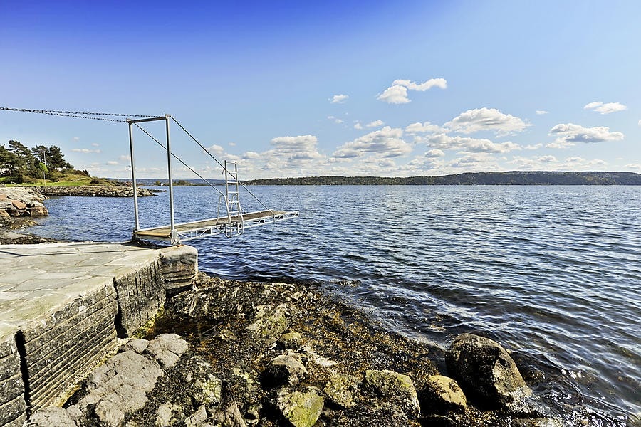 Idyllisk strandområde Galleribilde