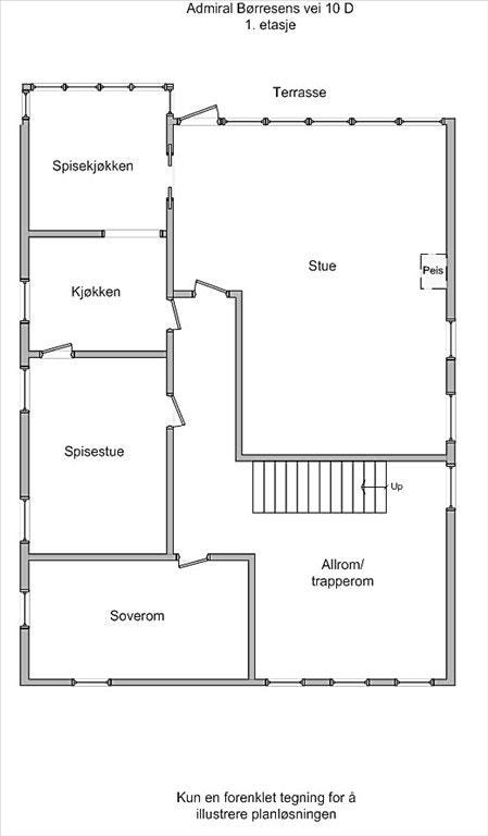 Planskisse 1. etasje Galleribilde