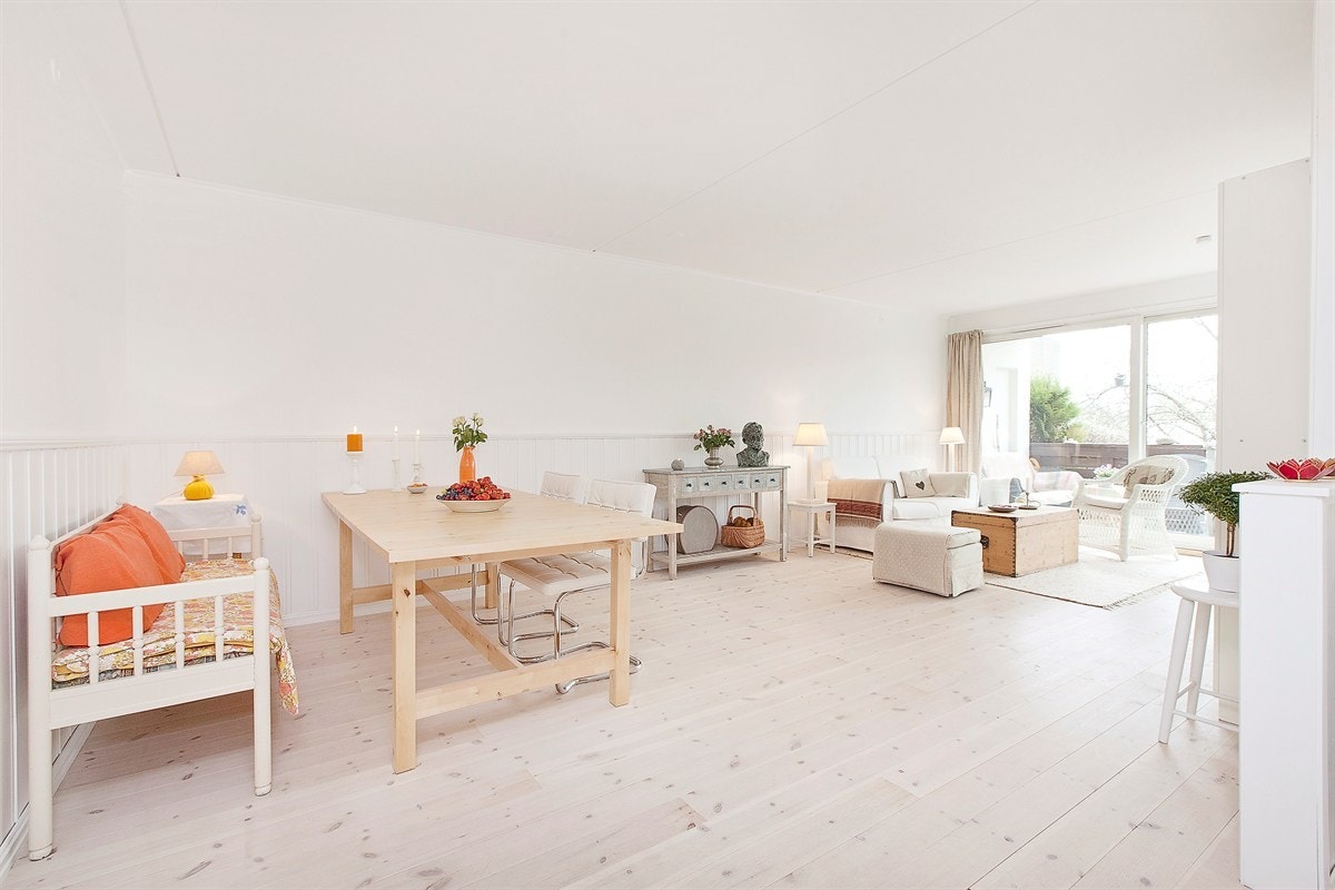 Stue med plass til spisebord Galleribilde