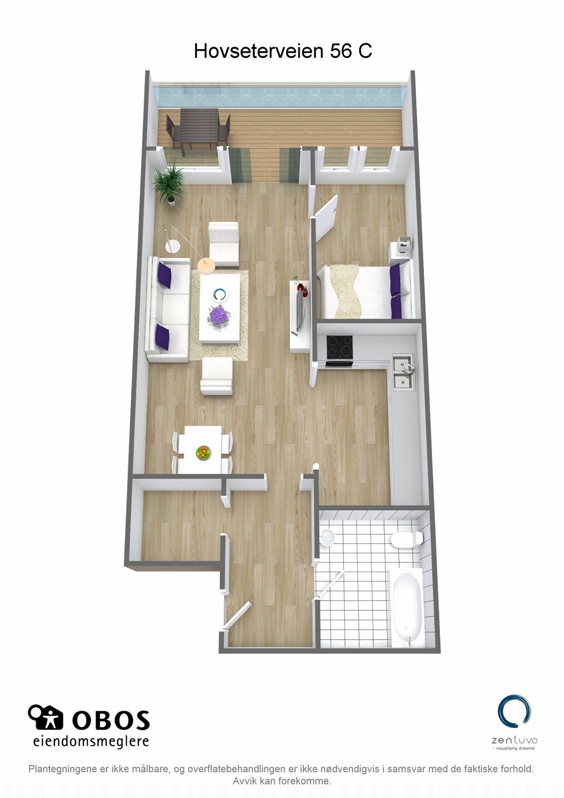 3D Plantegning Galleribilde