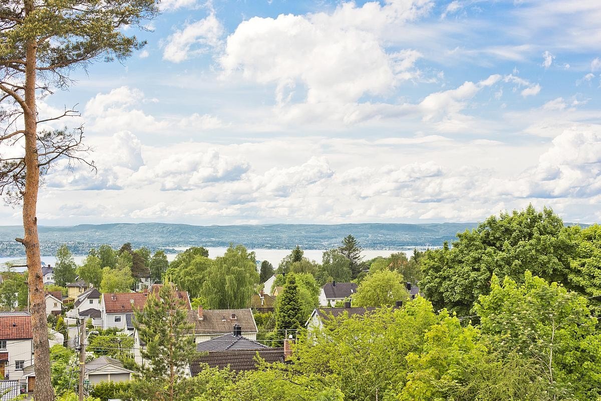 Utsikt fra terrassen og hagen Galleribilde