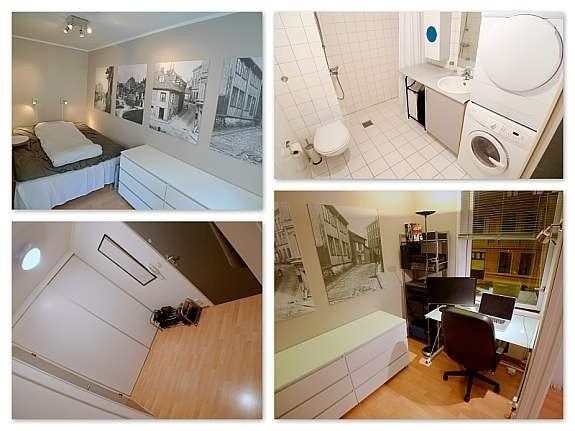 Soverom med dobbeltseng (nå erstattet med tre køyesenger). Stort bad med god standard, vaskemaskin og tørketrommel. Romslig gang med stor skyvedørsgarderobe, samt walk in closet/bod. Rikelig hylle- og skuffeplass. Galleribilde