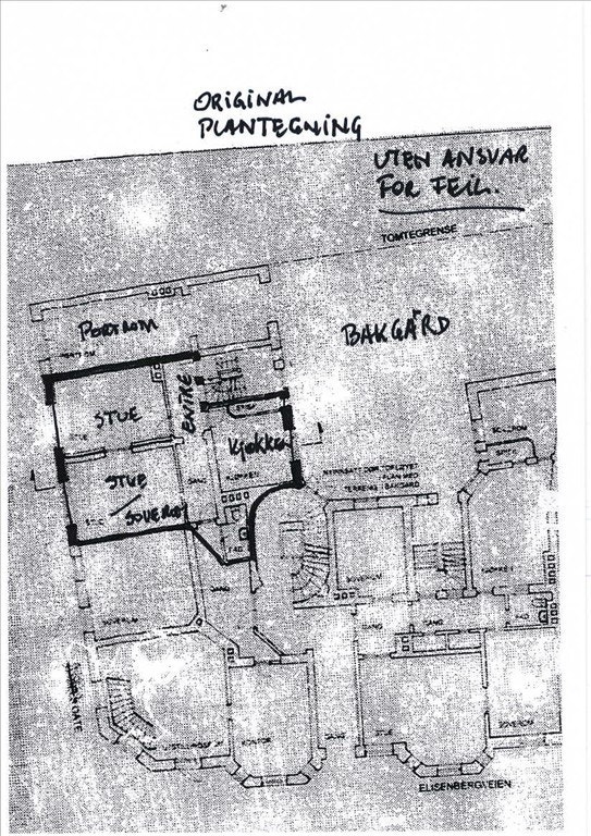 ORIGINAL ETASJETEGNING Galleribilde