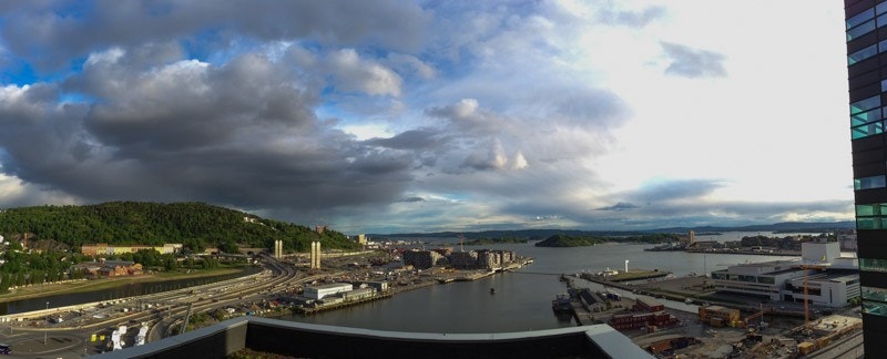 Panorama felles takterasse front Galleribilde