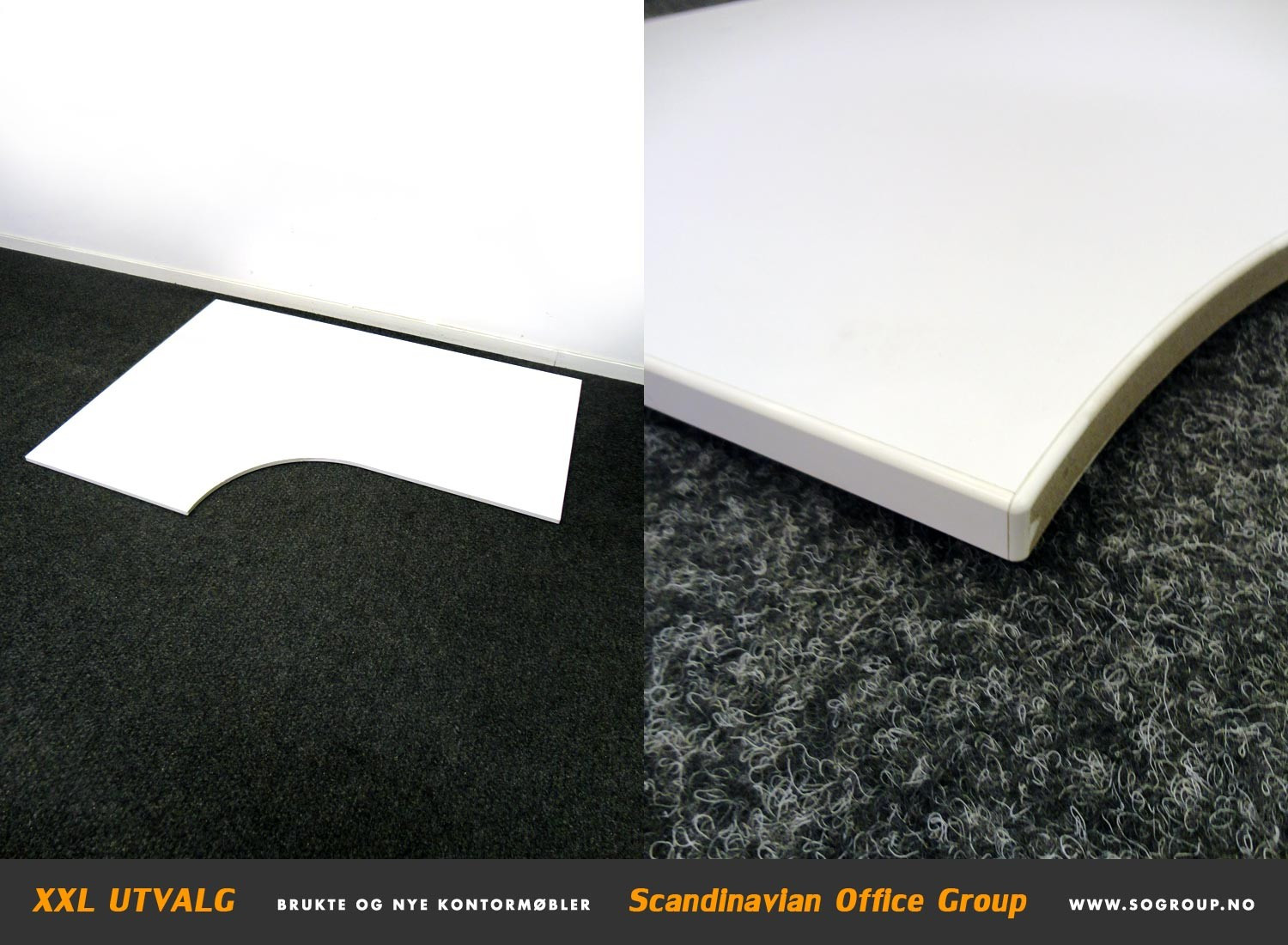 2 stk. Ikea Galant skrivebord (160x120 cm, Hvit Ikea Galant skrivebord, 160x120 cm MIDLERTIDIG UTSOLGT