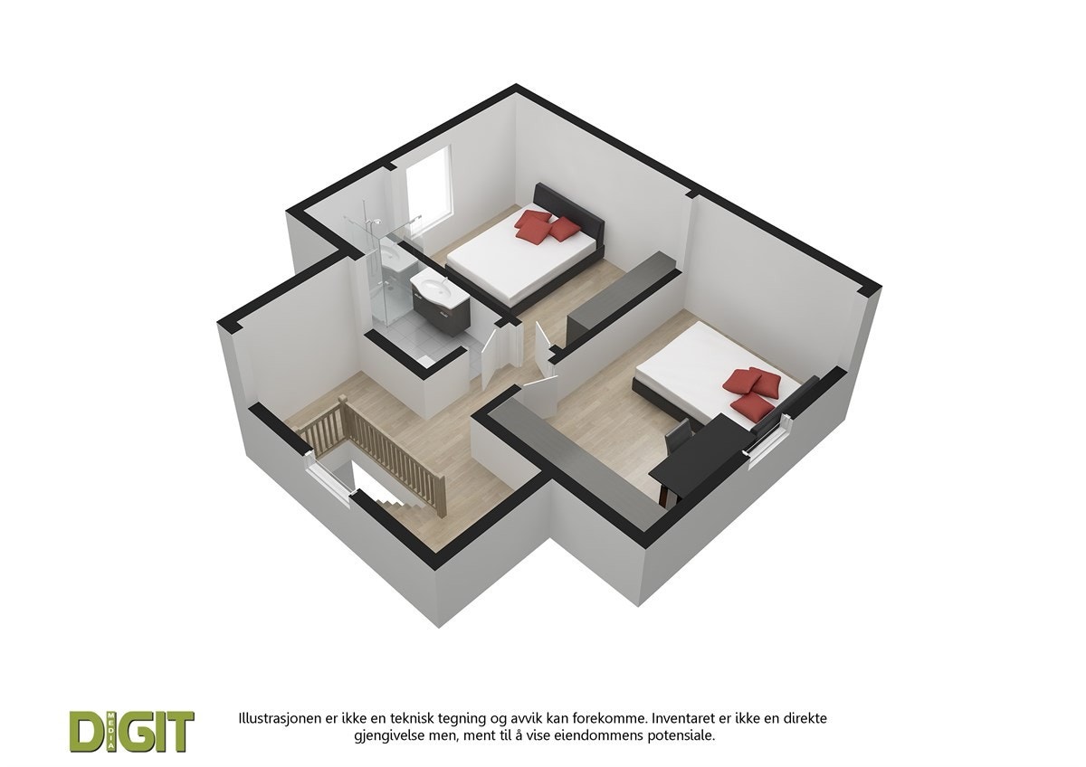 Plantegning 2 etg Galleribilde
