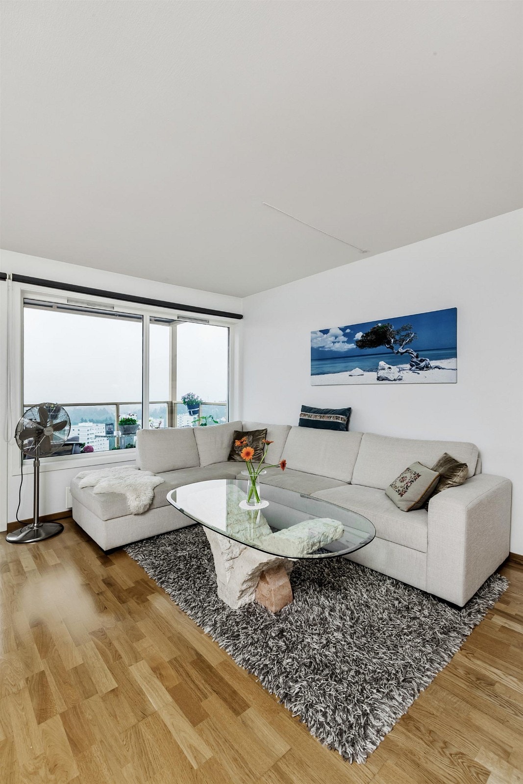 Store vindusflater som slipper inn mye lys Galleribilde