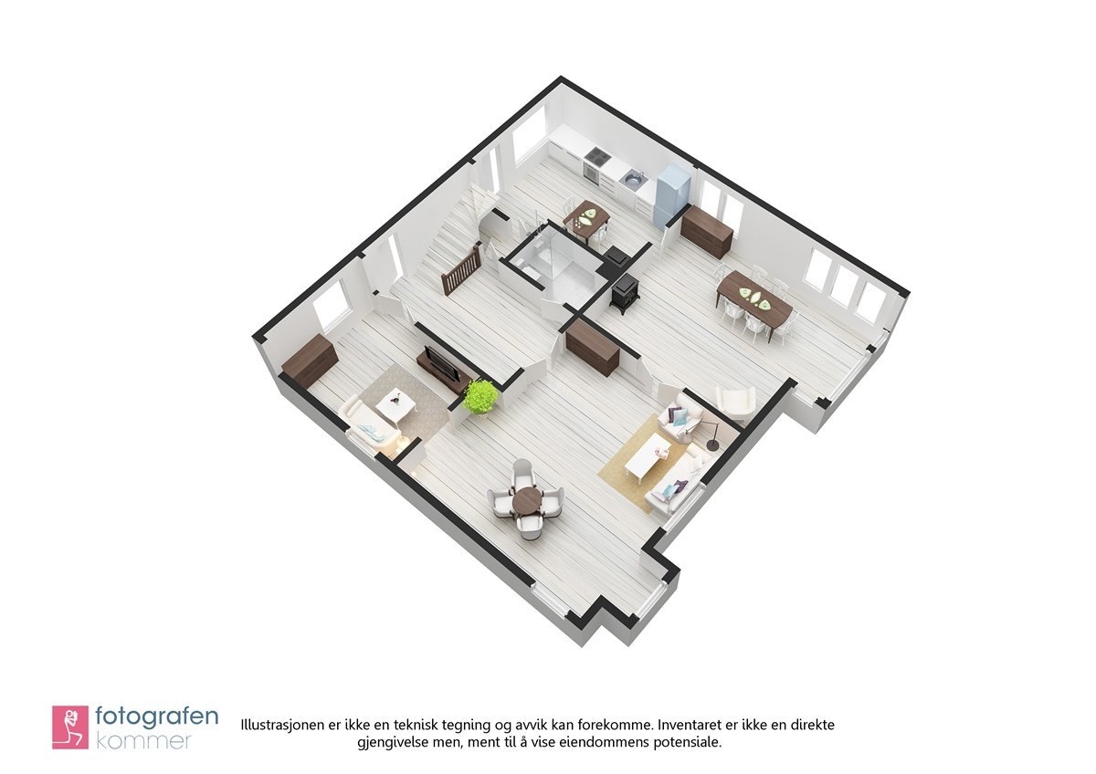 1.etasje_3D Galleribilde