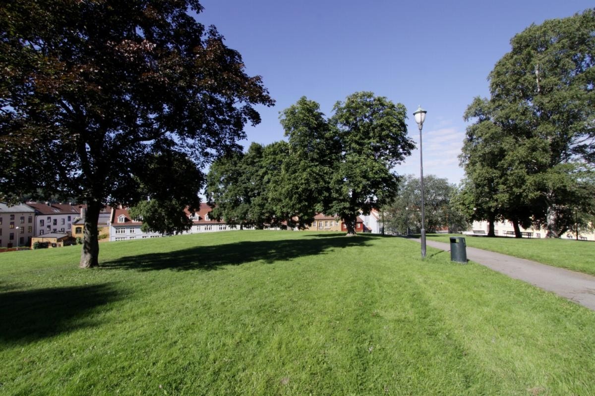 Kort gange til Vålerenga med flott parkanlegg Galleribilde