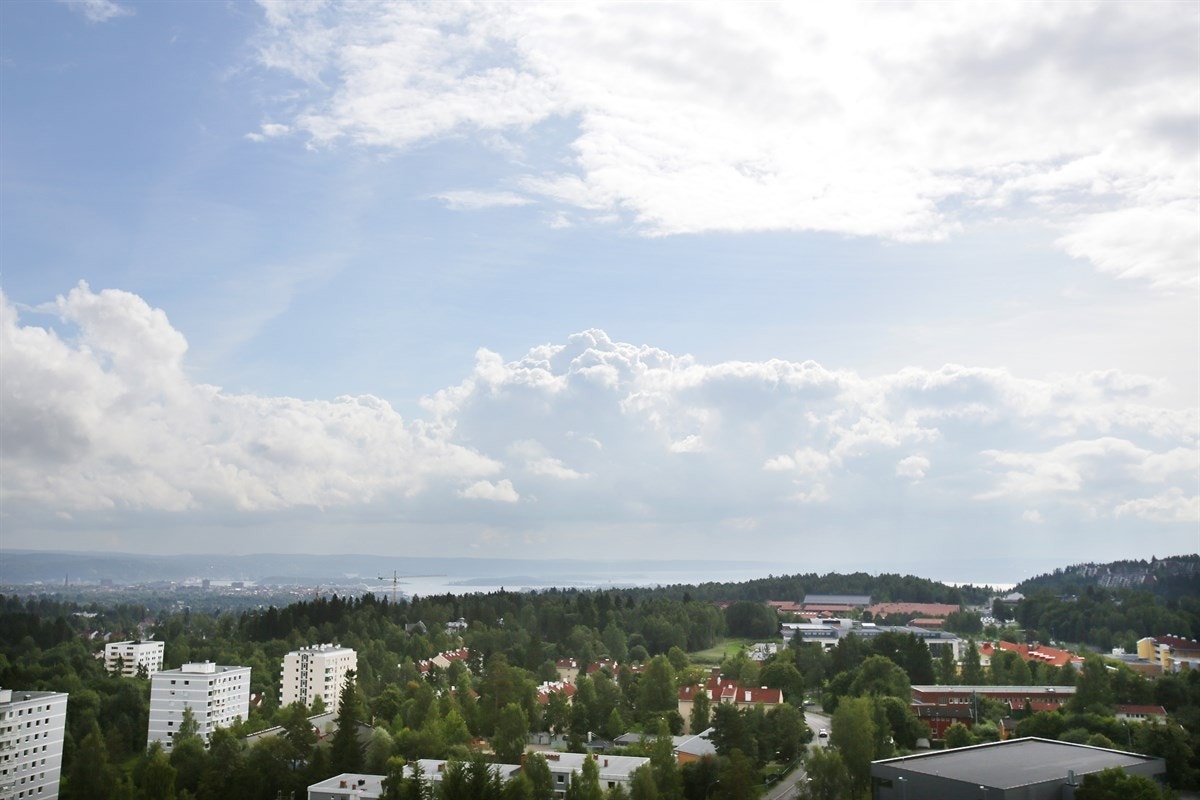 Utsikt fra takterrasse Galleribilde
