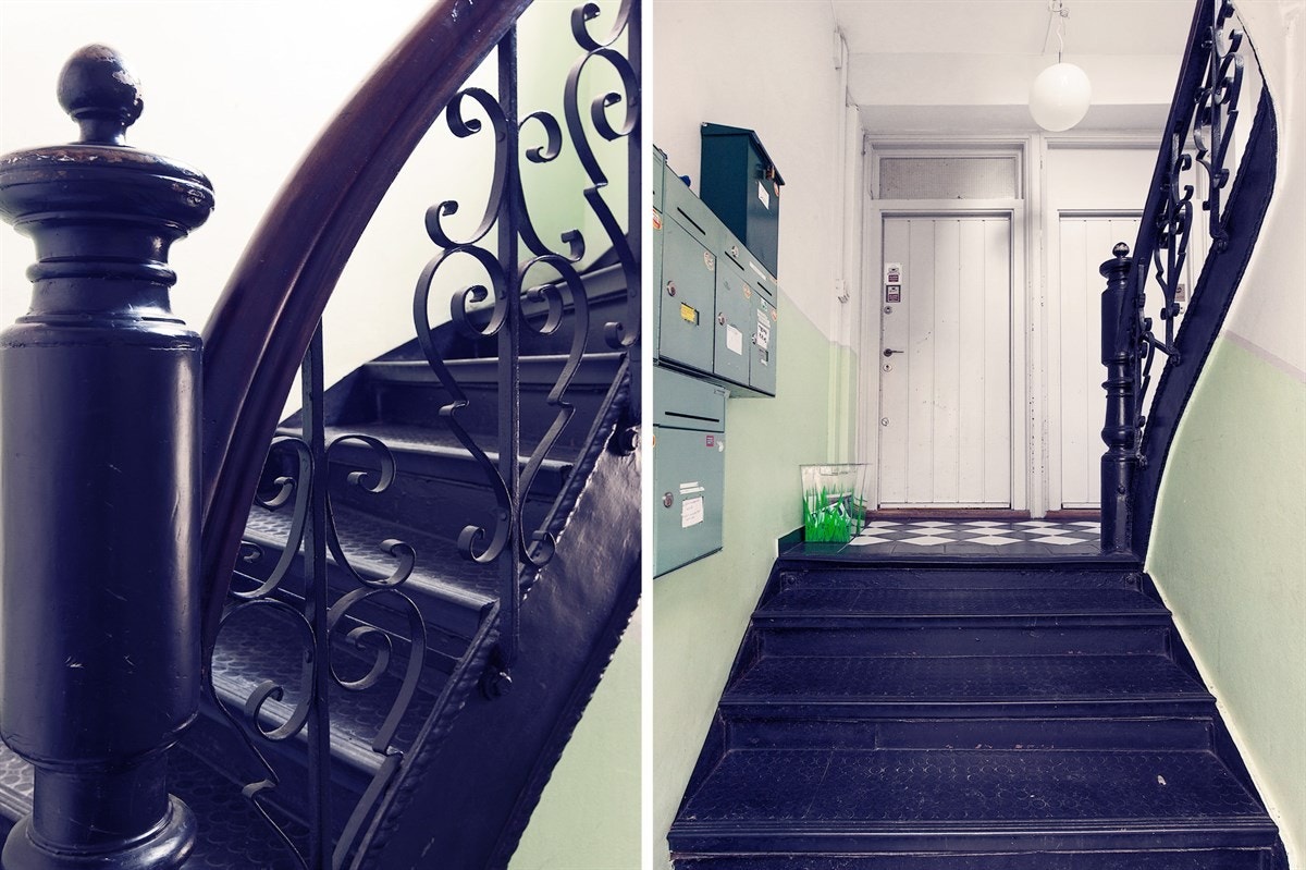 Det klassiske uttrykket fortsetter ned mot bakgården. Galleribilde