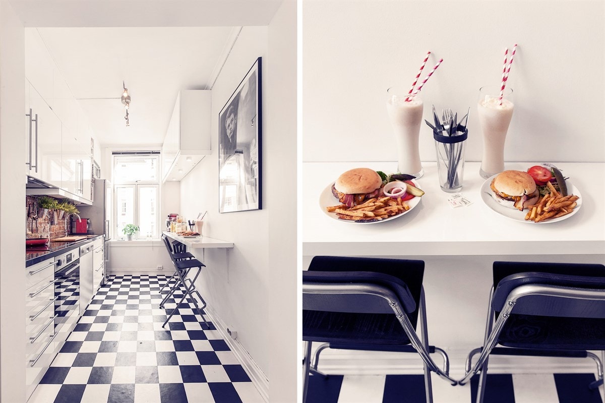 Moderne kjøkken med barløsning fra 2013. Galleribilde