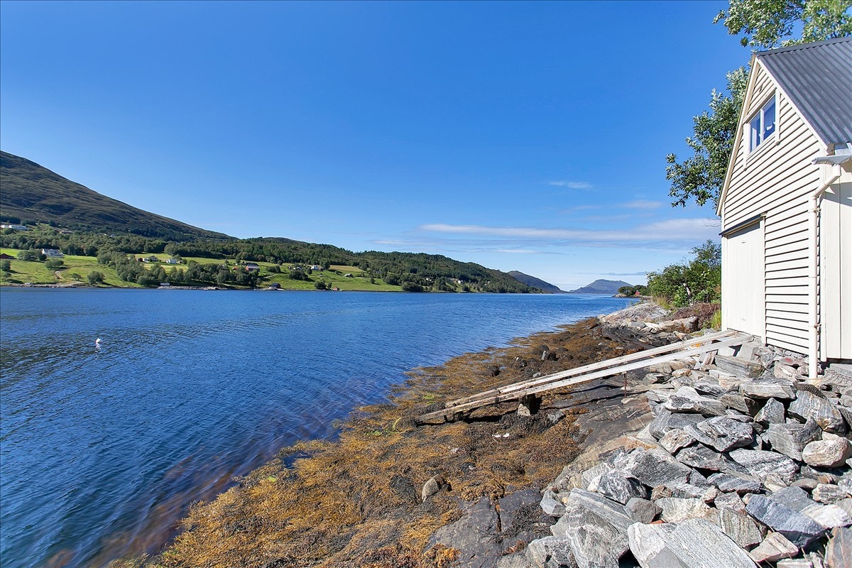 Naust ved sjøen Galleribilde