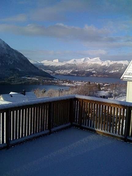 Vinter - utsikt fra veranda Galleribilde
