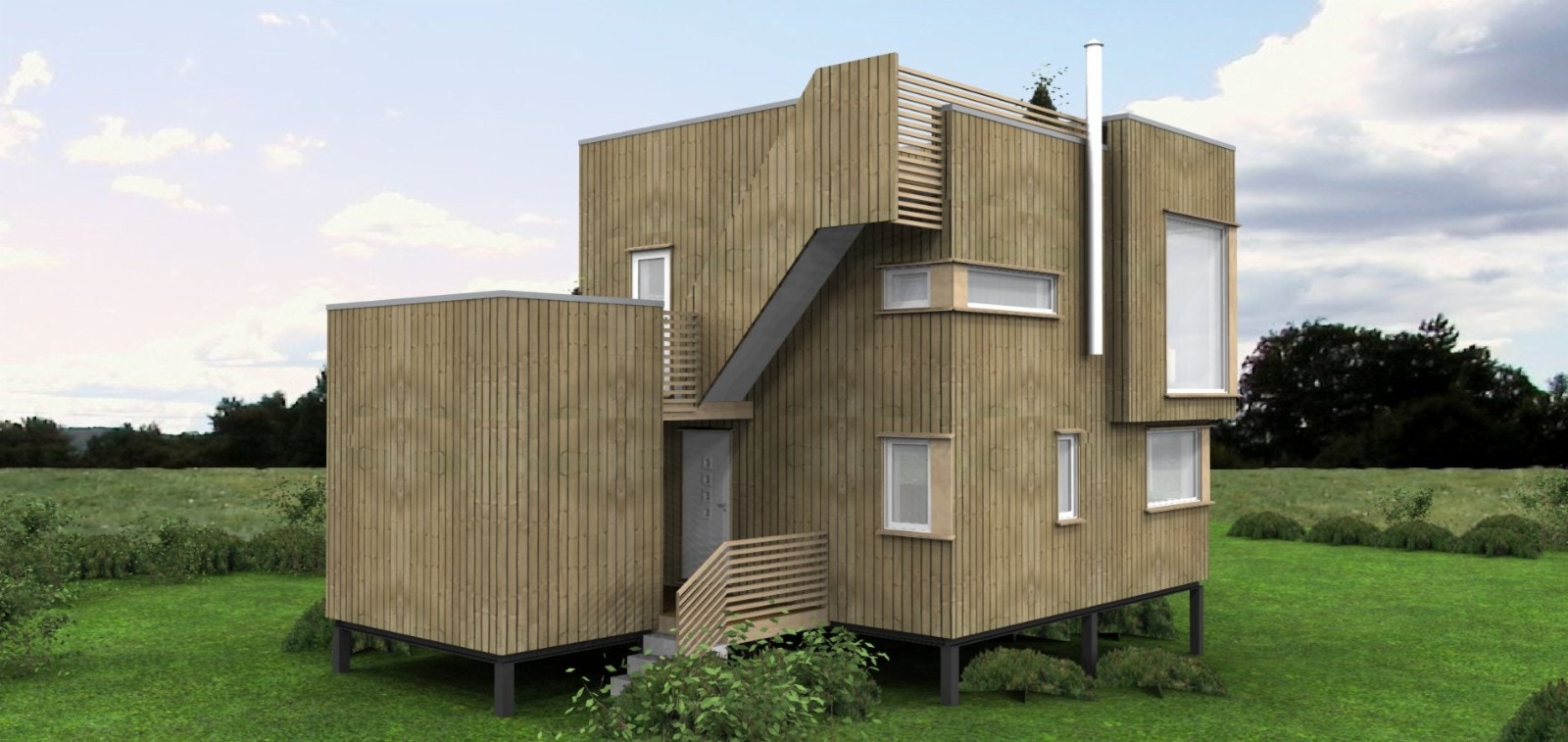 Eksempel - Troll med takterrasse. (plantegninger finner du ved å klikke hurtiglink til høyre for bilder i annonse) Galleribilde