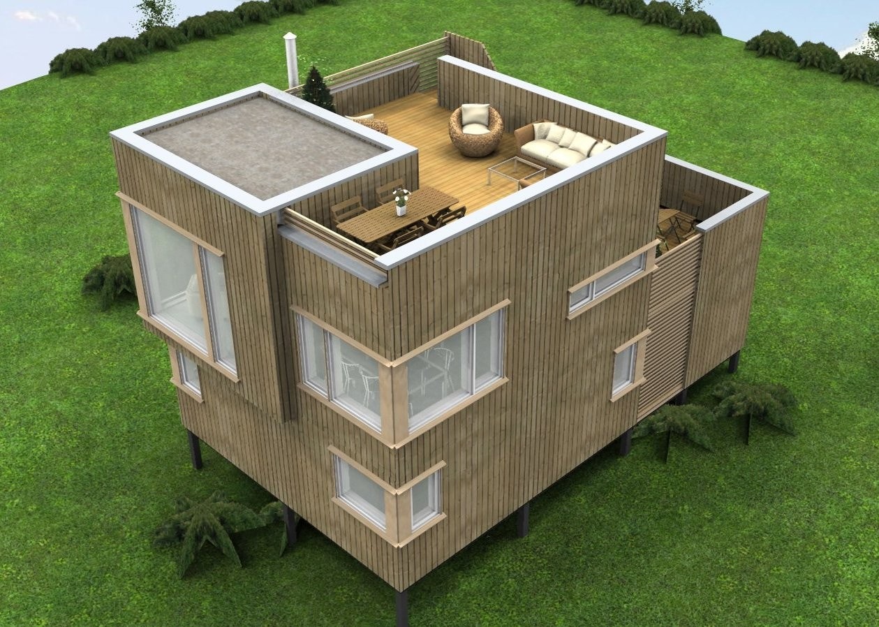 Kan det bli bedre? Eksempel - Troll med takterrasse. (plantegninger finner du ved å klikke hurtiglink til høyre for bilder i annonse) Galleribilde