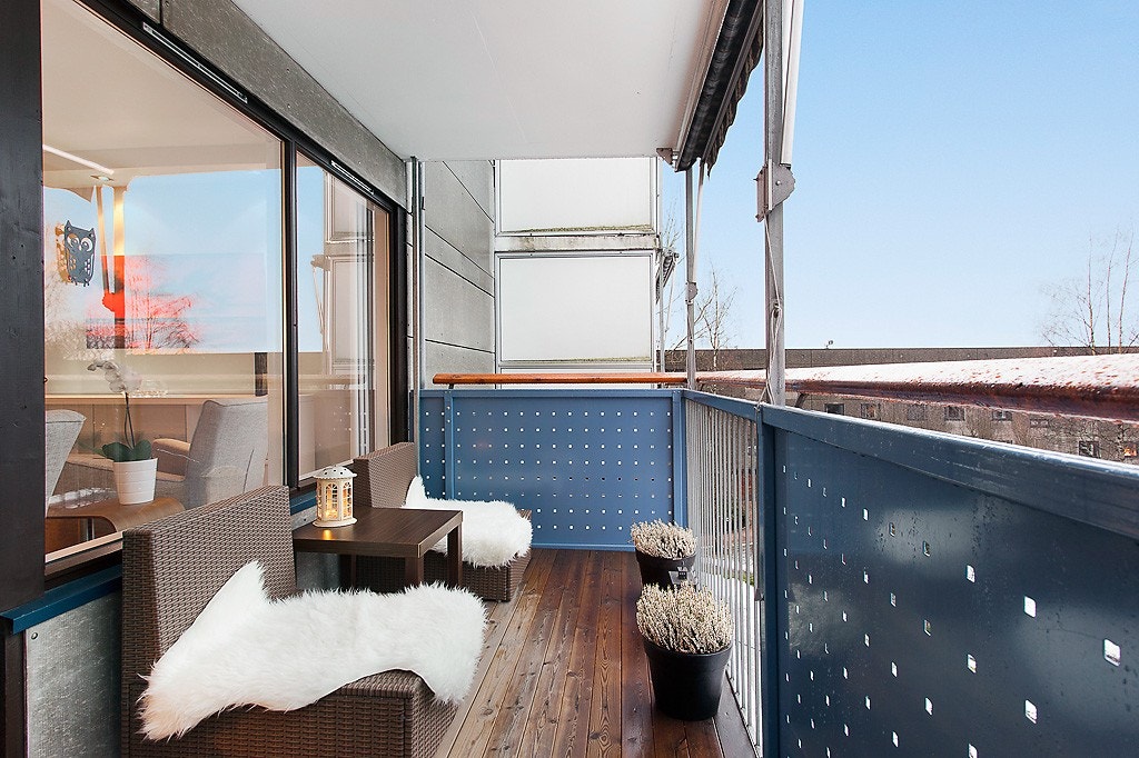 Solrik vestvendt balkong Galleribilde