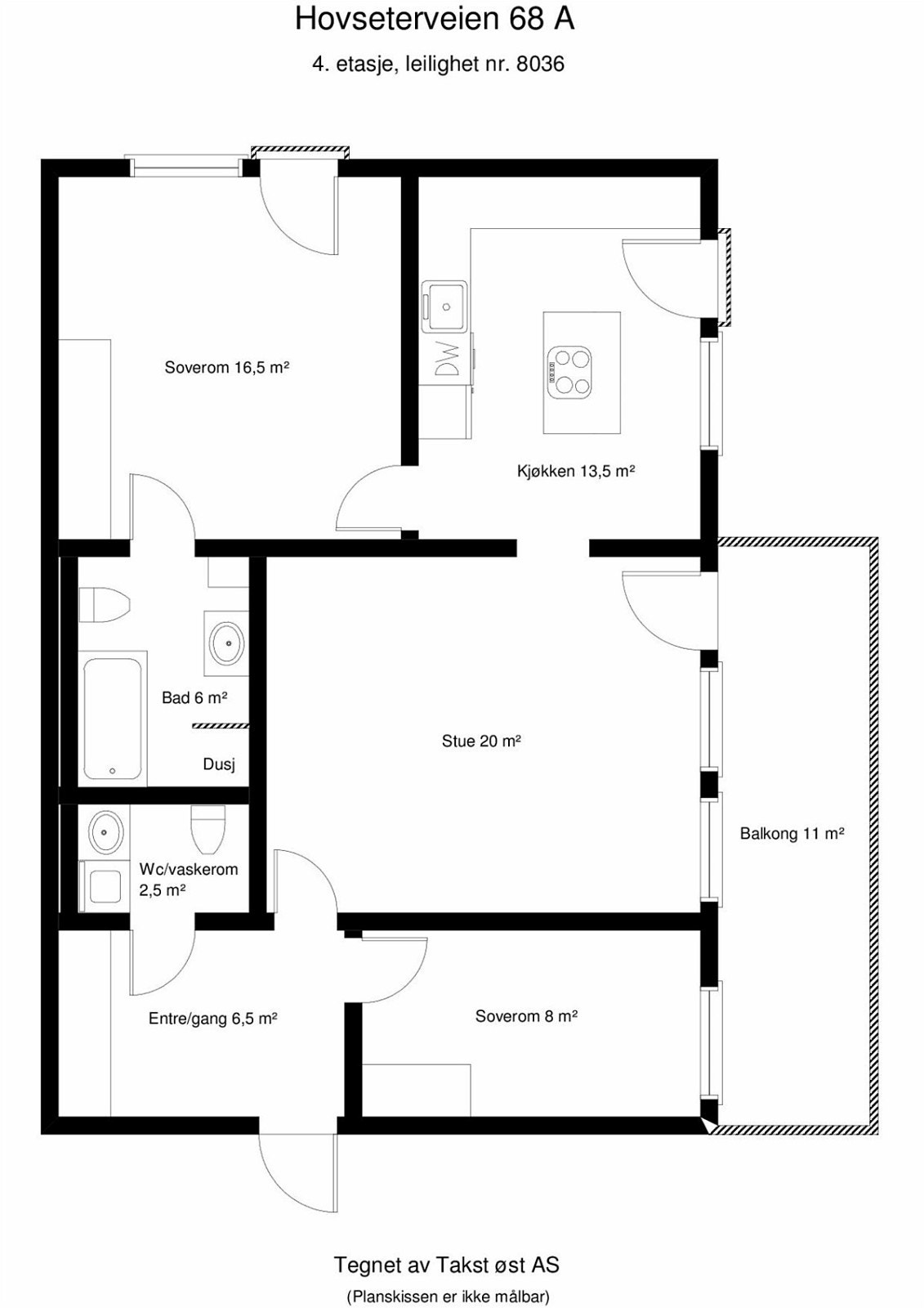 Hovseterveien 68 A,4.etg,leil.8036,78m² Galleribilde