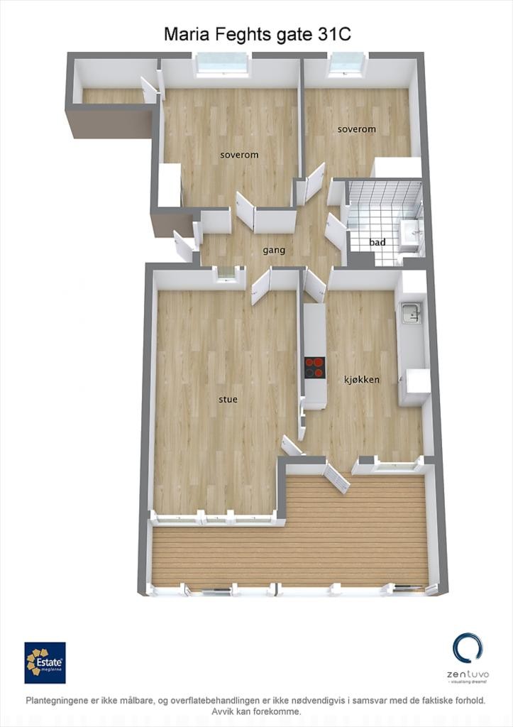 Floorplan letterhead - Maria Feghts gate 31C - Maria Feghts gate 31C - 3D Floor Plan Galleribilde