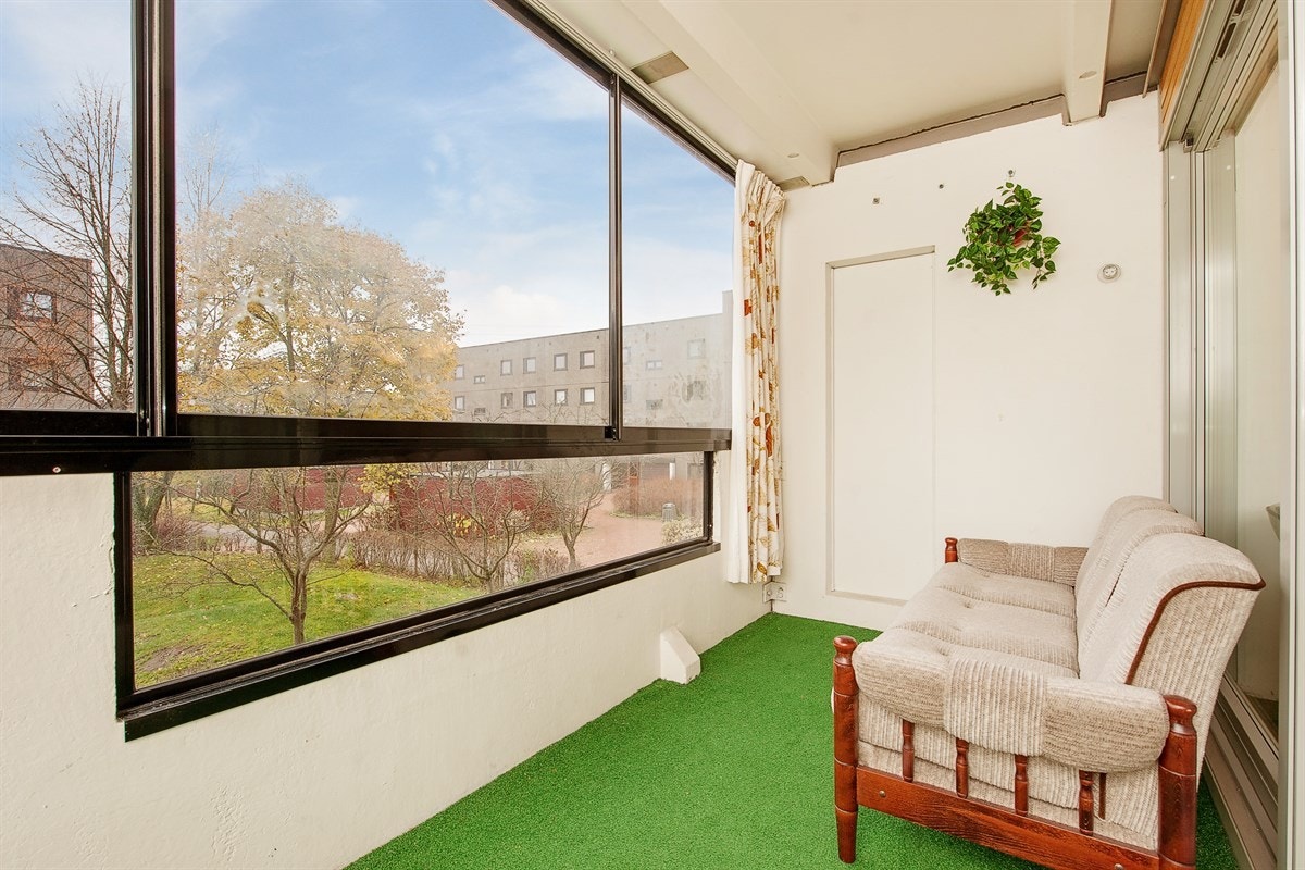 Stor innglasset balkong Galleribilde