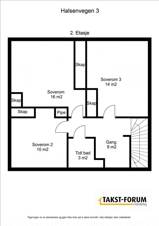 Planskisse 2. etasje Galleribilde