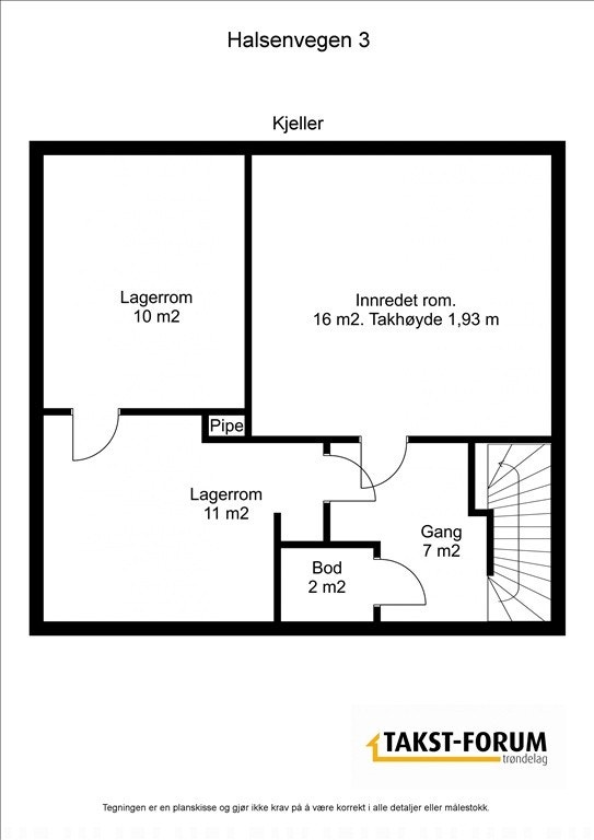 Planskisse kjeller Galleribilde