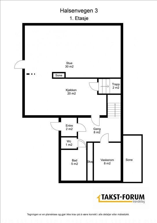 Planskisse 1. etasje Galleribilde