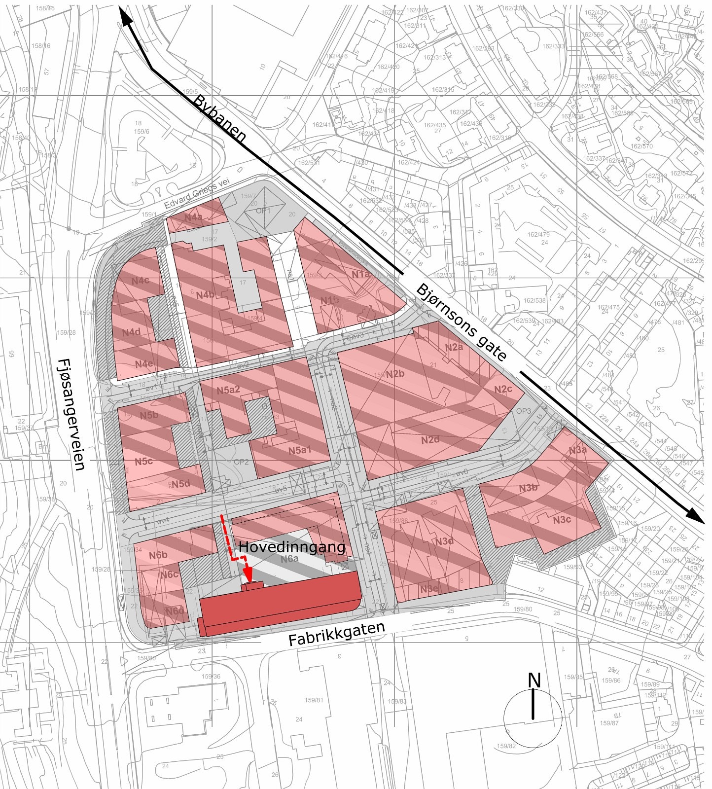 Situasjonsplan for området Galleribilde