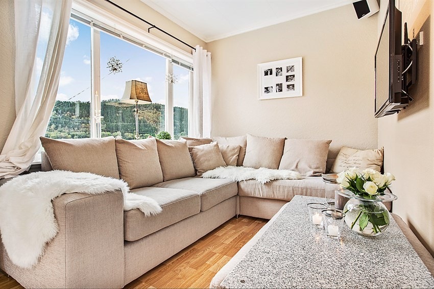 Sofakrok i stuen. Galleribilde